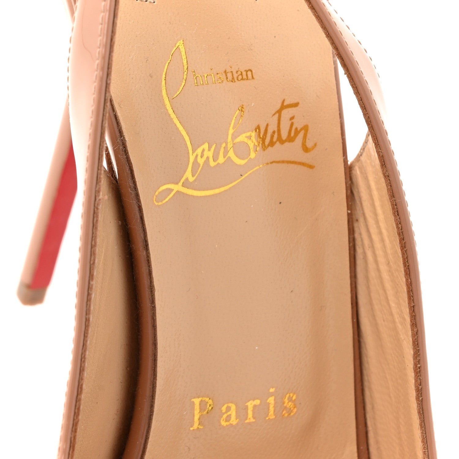 Christian Louboutin Patent Private Number 120 Pumps 35.5 Nude 8 of 8