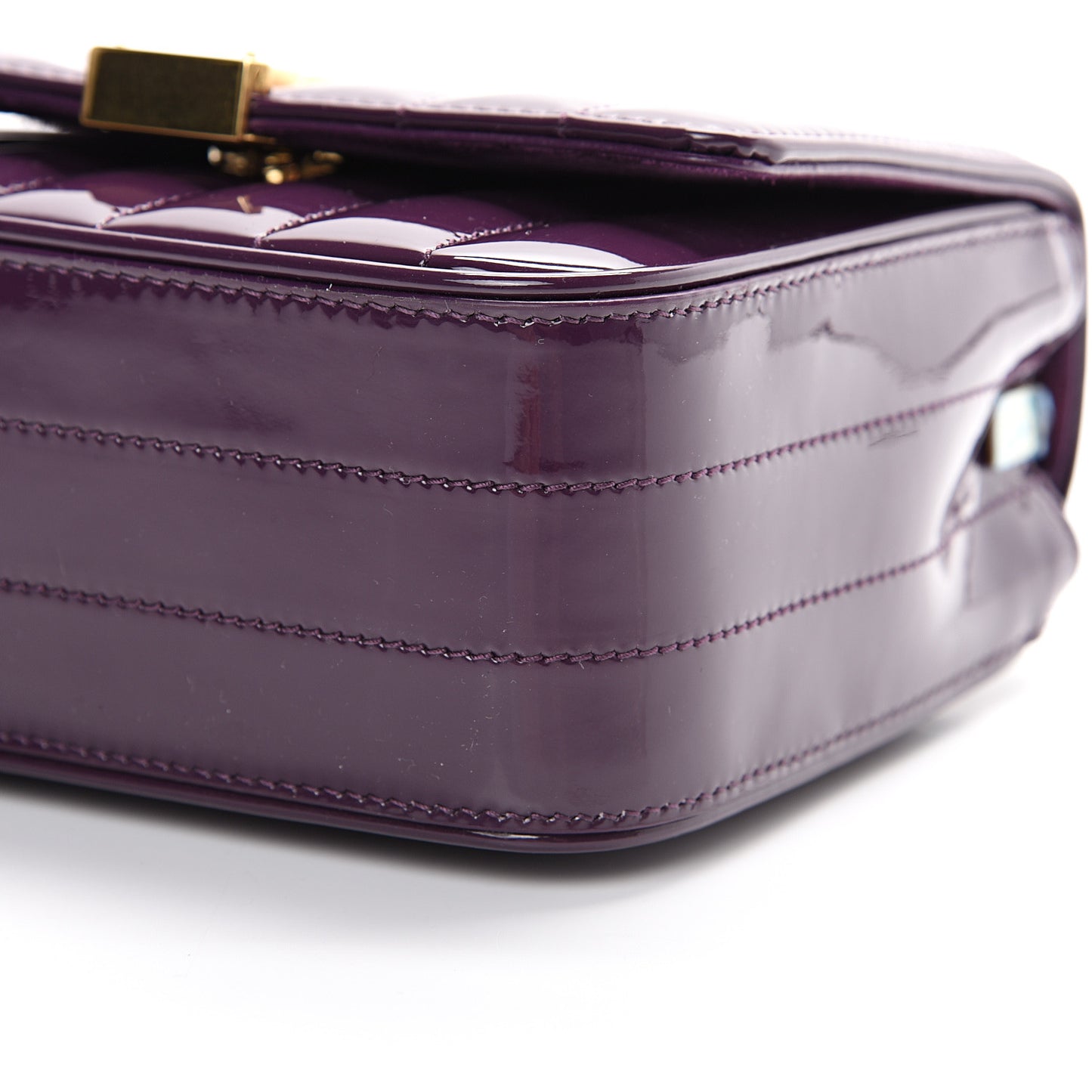 Patent Matelasse Monogram Small Vicky Chain Bag Prunia
