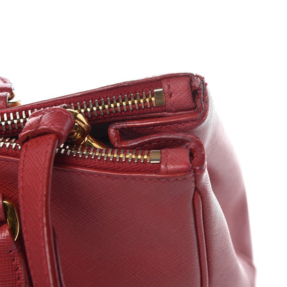 Prada Saffiano Small Galleria Double Zip Tote Peonia 10 of 20