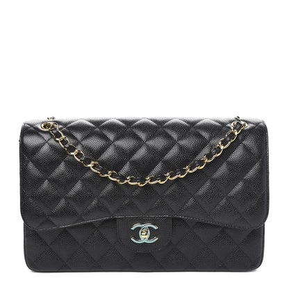 Chanel Caviar Quilted Jumbo Double Flap Black 1 of 10