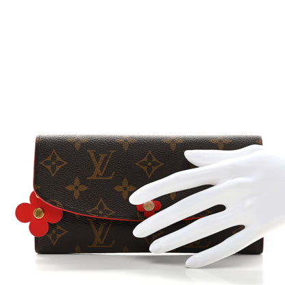 Louis Vuitton Monogram Bloom Flower Emilie Wallet Coquelicot 2 of 10