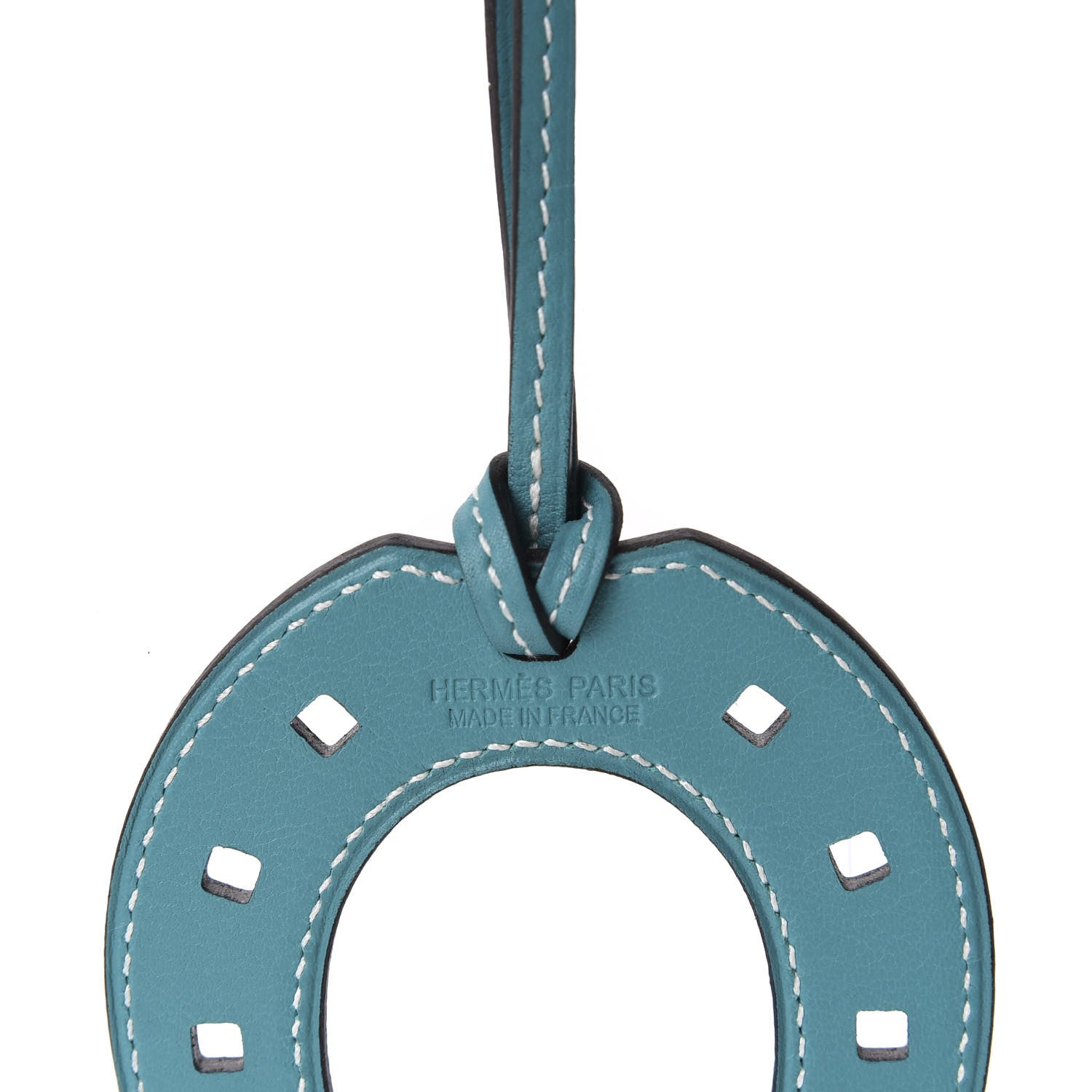 Hermes Swift Paddock Horseshoe Bag Charm Blue Jean 3 of 4