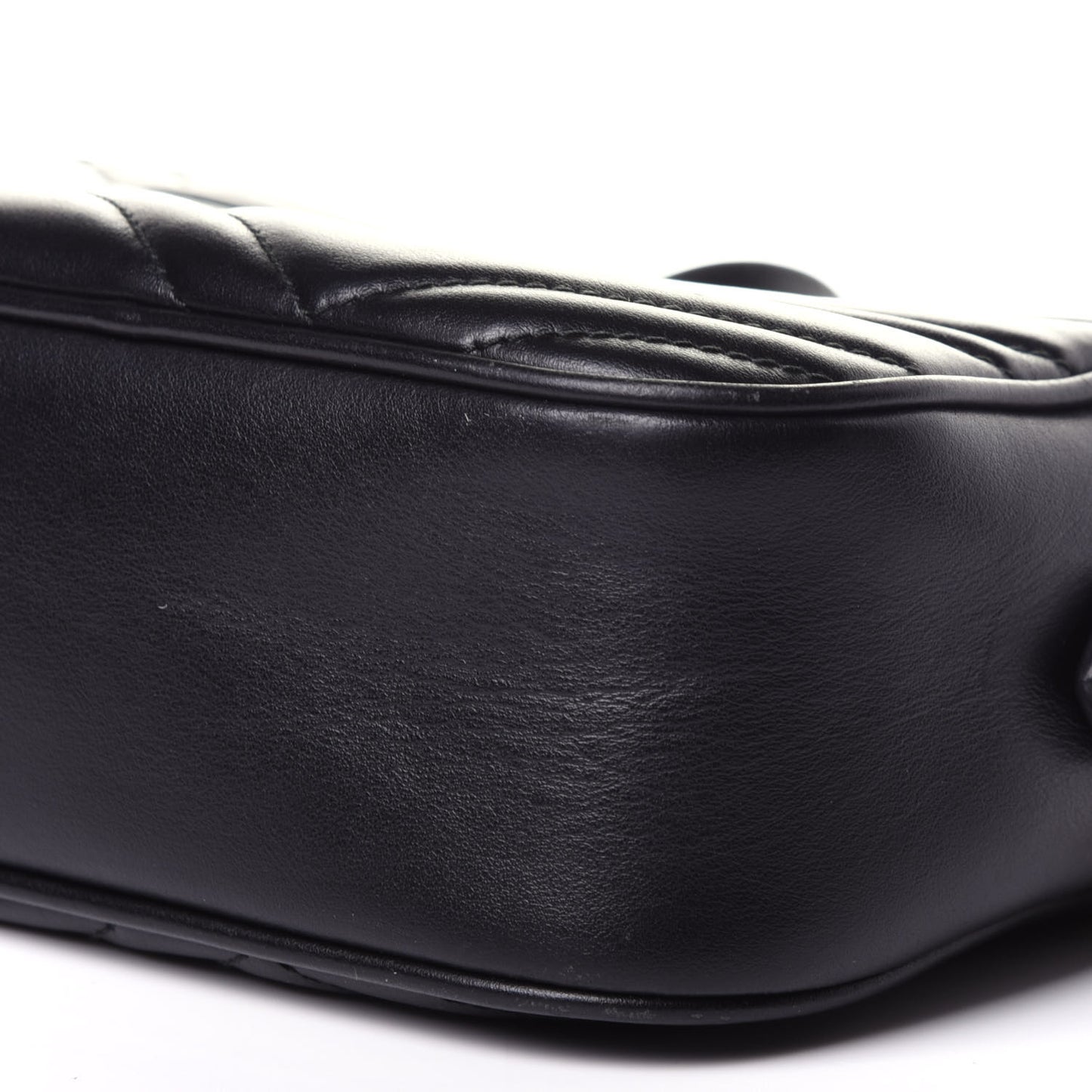 Calfskin Matelasse Small GG Marmont Chain Shoulder Bag Black