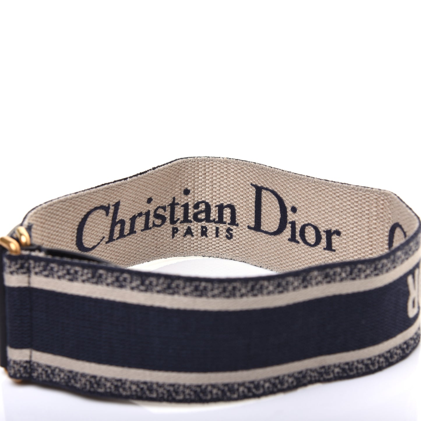 Canvas Embroidered Shoulder Strap Blue