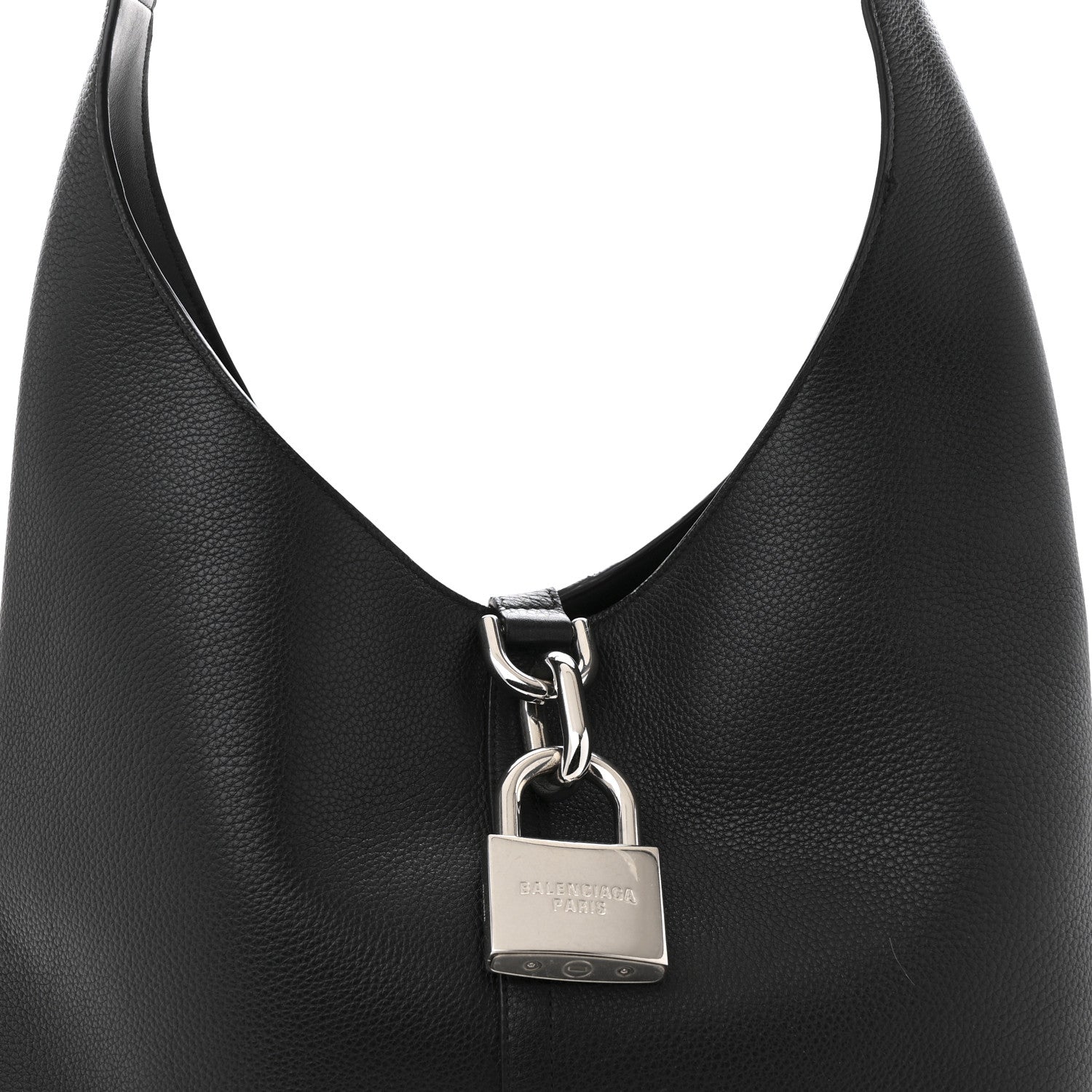 Balenciaga Grained Calfskin Medium Locker Hobo Black 8 of 13