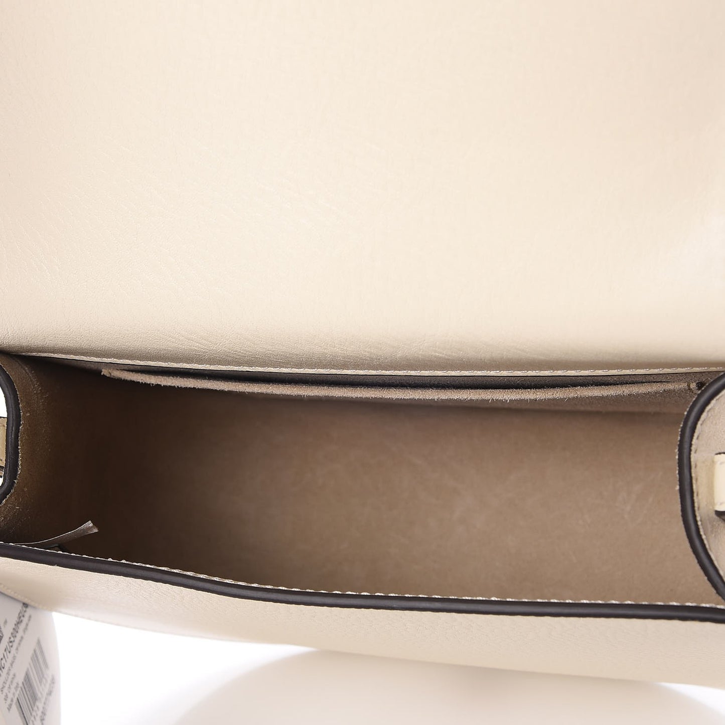 Calfskin Suede Medium Nile Bracelet Bag Off White