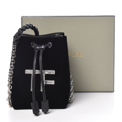 Tom Ford Velvet Crystal Mini TF Bucket Bag Black 10 of 10