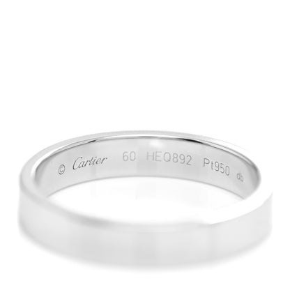 Cartier Platinum 4mm C De Cartier Wedding Band Ring 60 9.25 4 of 4