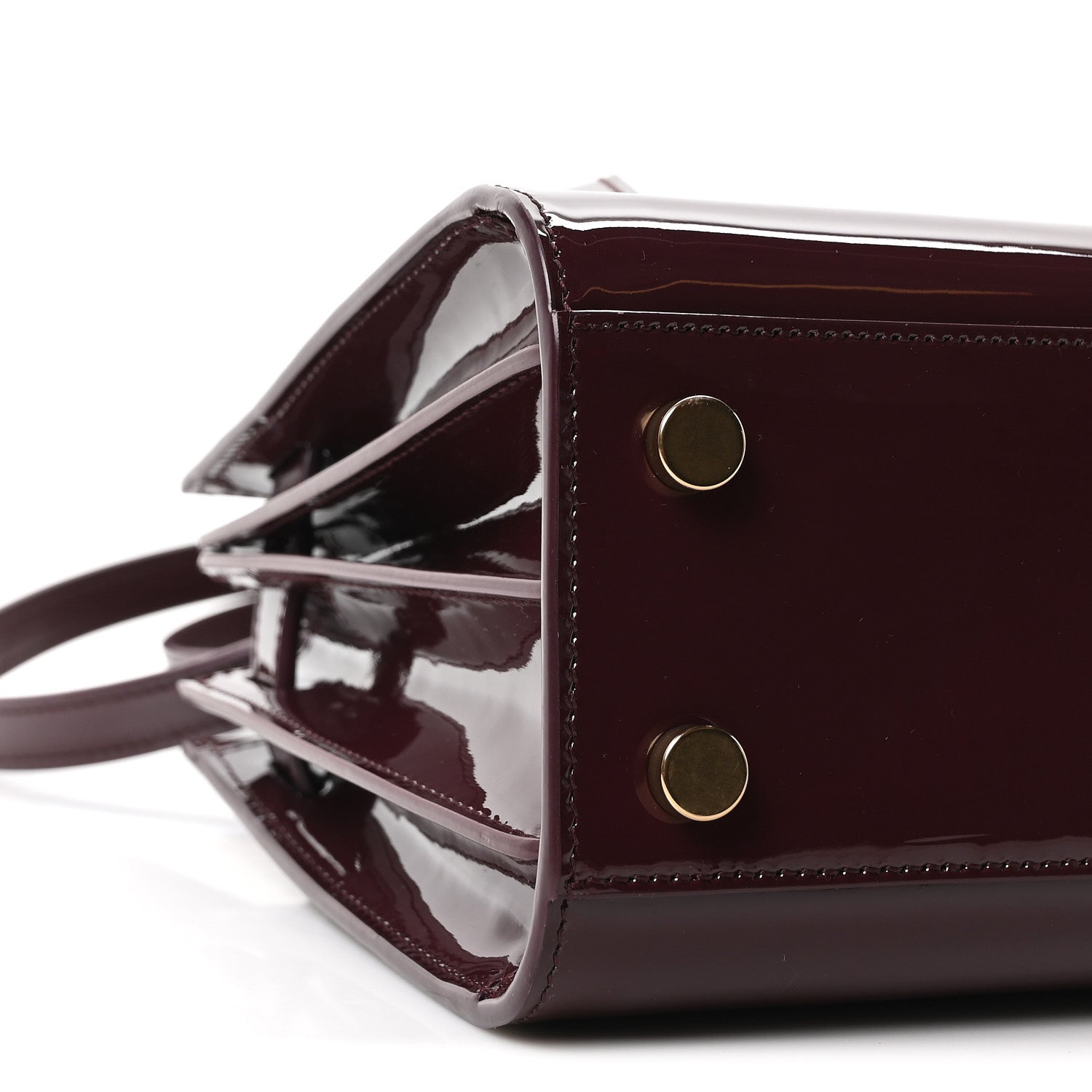 Saint Laurent Patent Nano Sac de Jour Dark Red Wine 8 of 9