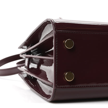 Saint Laurent Patent Nano Sac de Jour Dark Red Wine 8 of 9