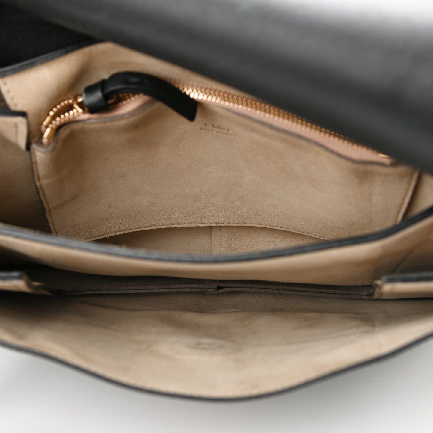 Suede Calfskin Medium Faye Shoulder Bag Black