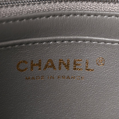 Chanel Lambskin Quilted Mini Rectangular Flap Dark Grey 6 of 10