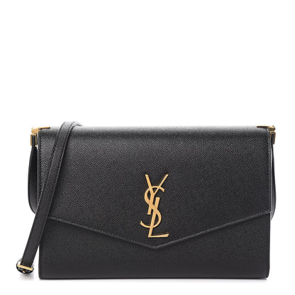 Saint Laurent Grain De Poudre Mini Uptown Crossbody Bag Black 1 of 10