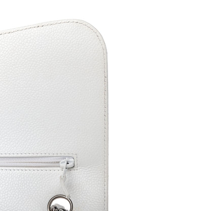 Chanel Caviar Quilted Jumbo Double Flap White 12 of 12