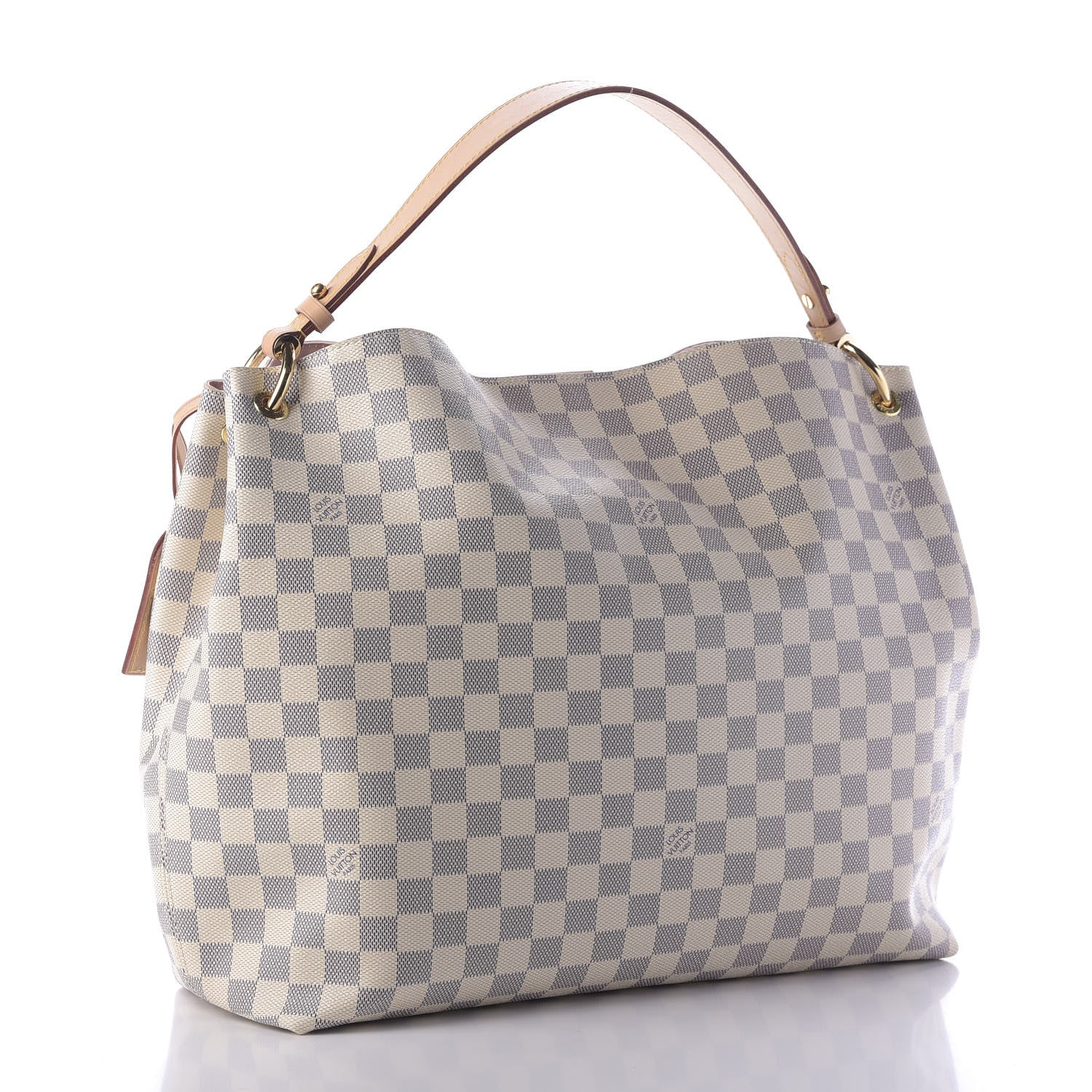 Louis Vuitton Damier Azur Graceful MM Rose Ballerine 3 of 10
