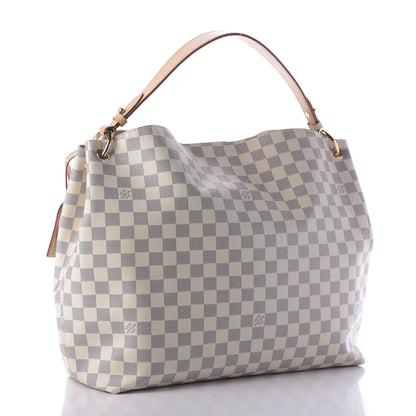 Louis Vuitton Damier Azur Graceful MM Rose Ballerine 3 of 10