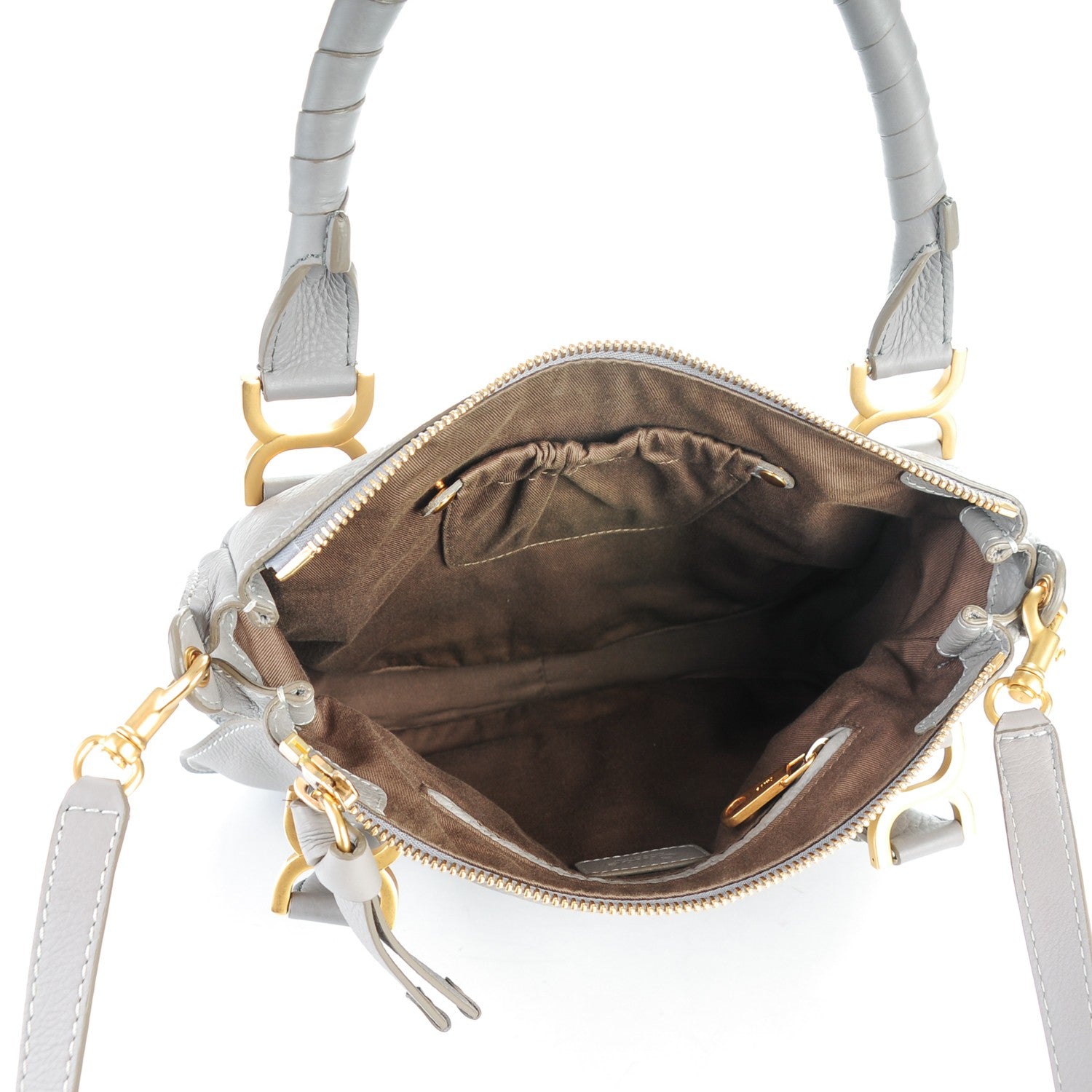 Chloe Calfskin Medium Marcie Satchel Cashmere Grey 5 of 8