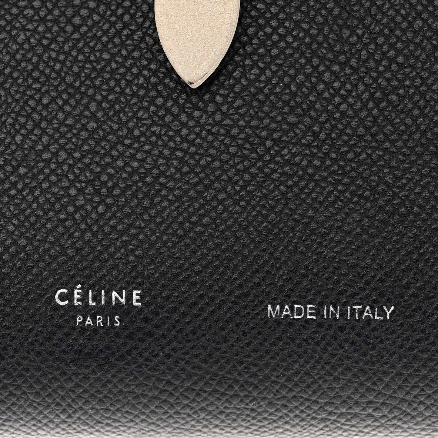 Grained Calfskin Large Multifunction Strap Wallet Black Chalk