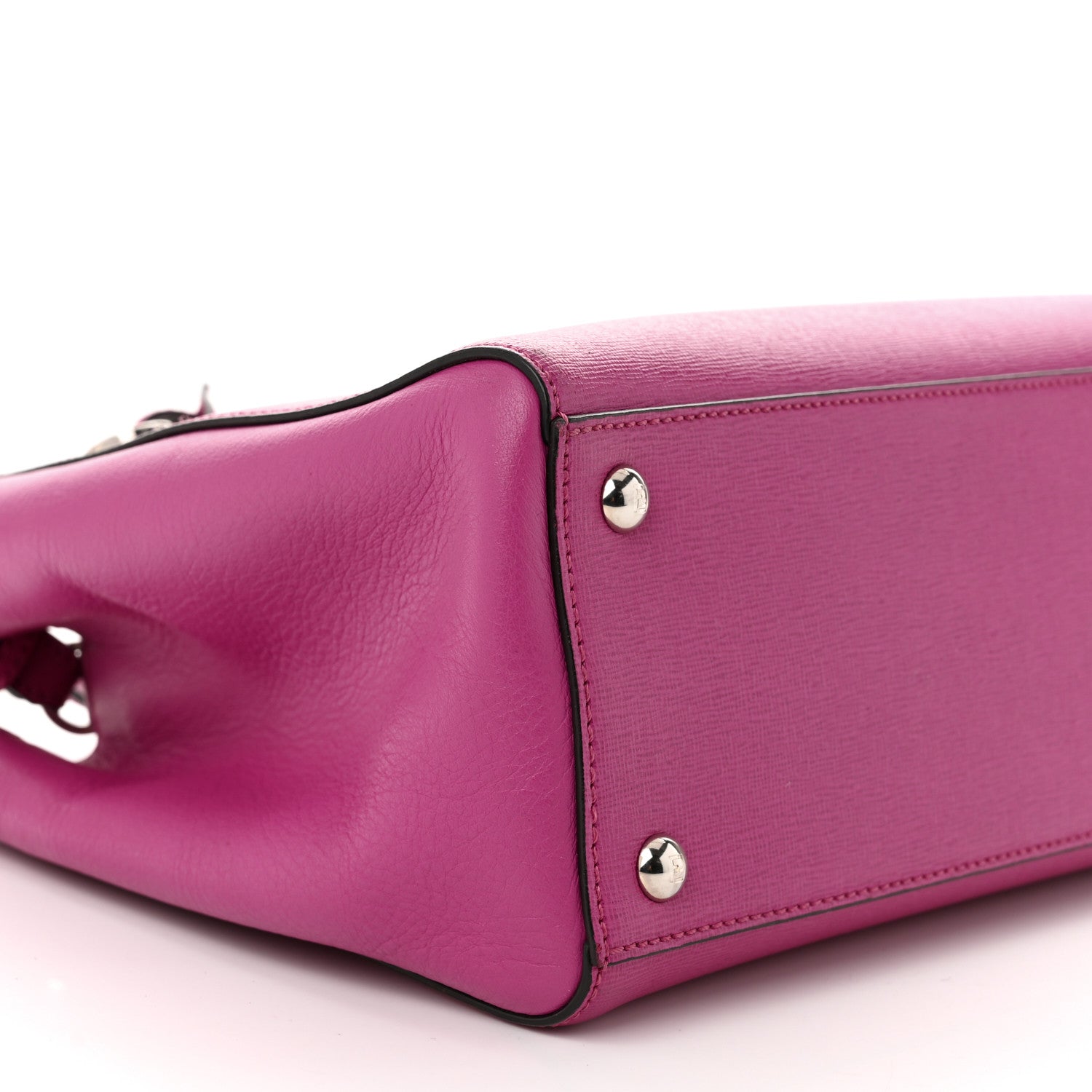 Fendi Vitello Elite Petite 2Jours Tote Magenta 8 of 11