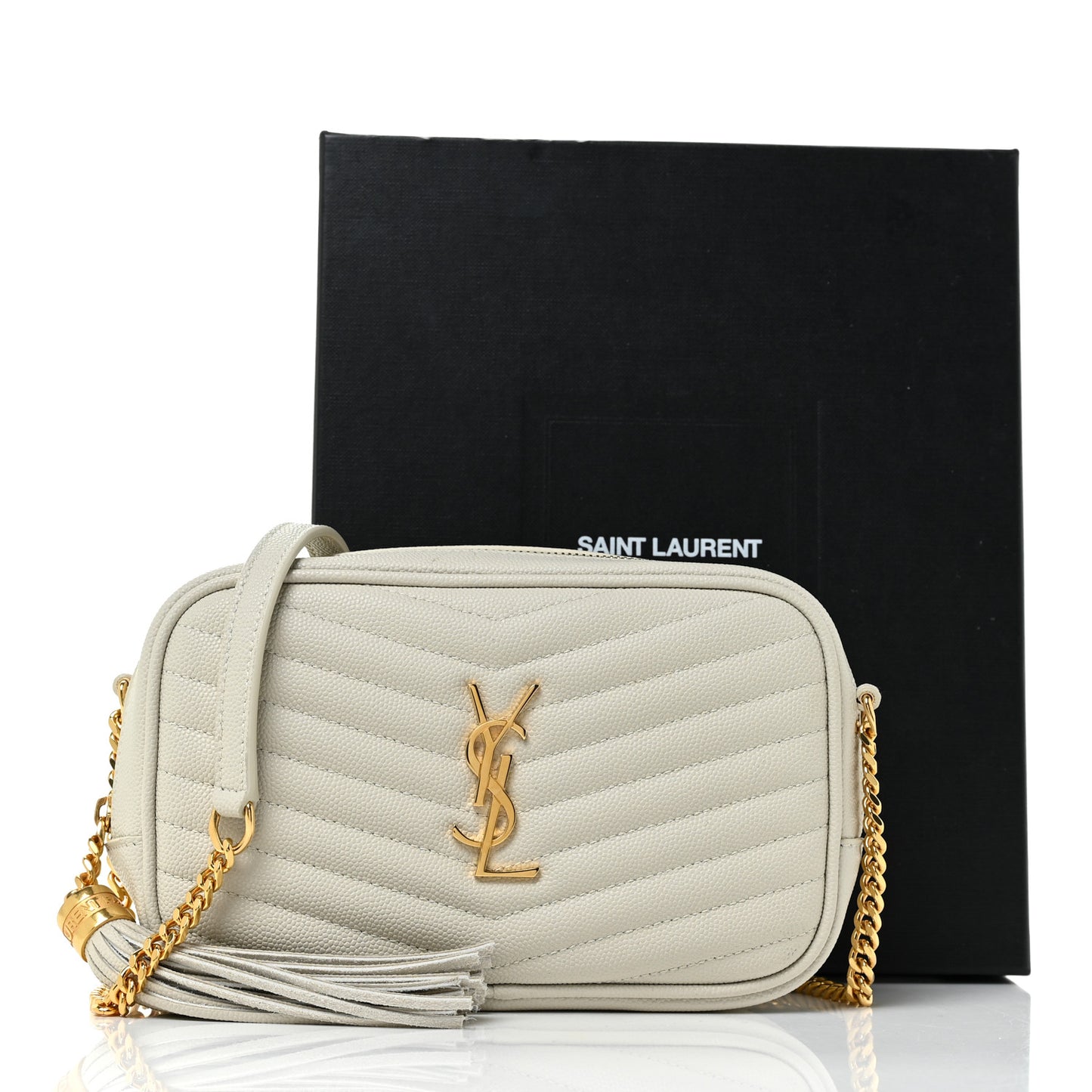 Grain De Poudre Matelasse Monogram Mini Lou Camera Bag Crema Soft