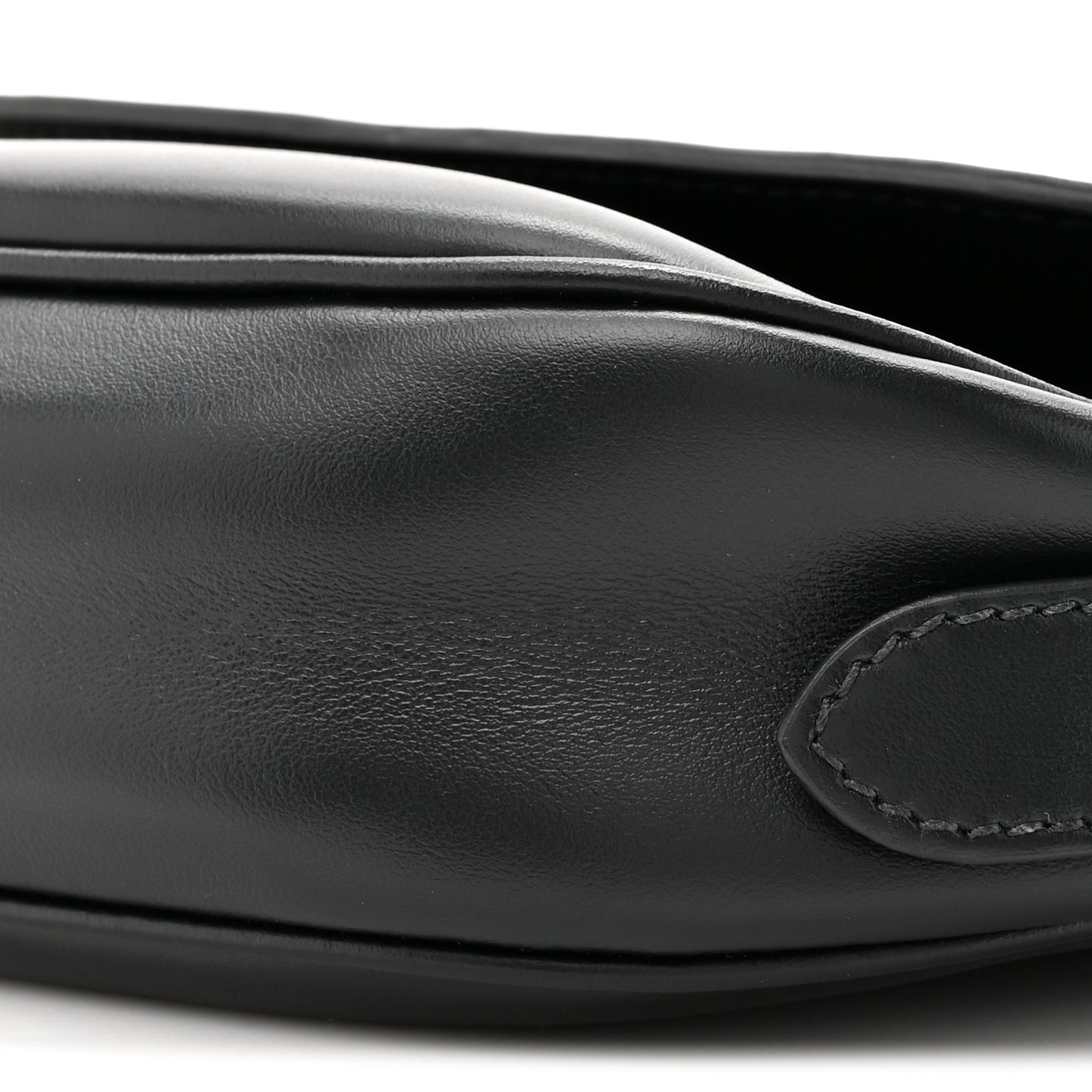 Soft Calfskin Triangle Arque Flap Shoulder Bag Black
