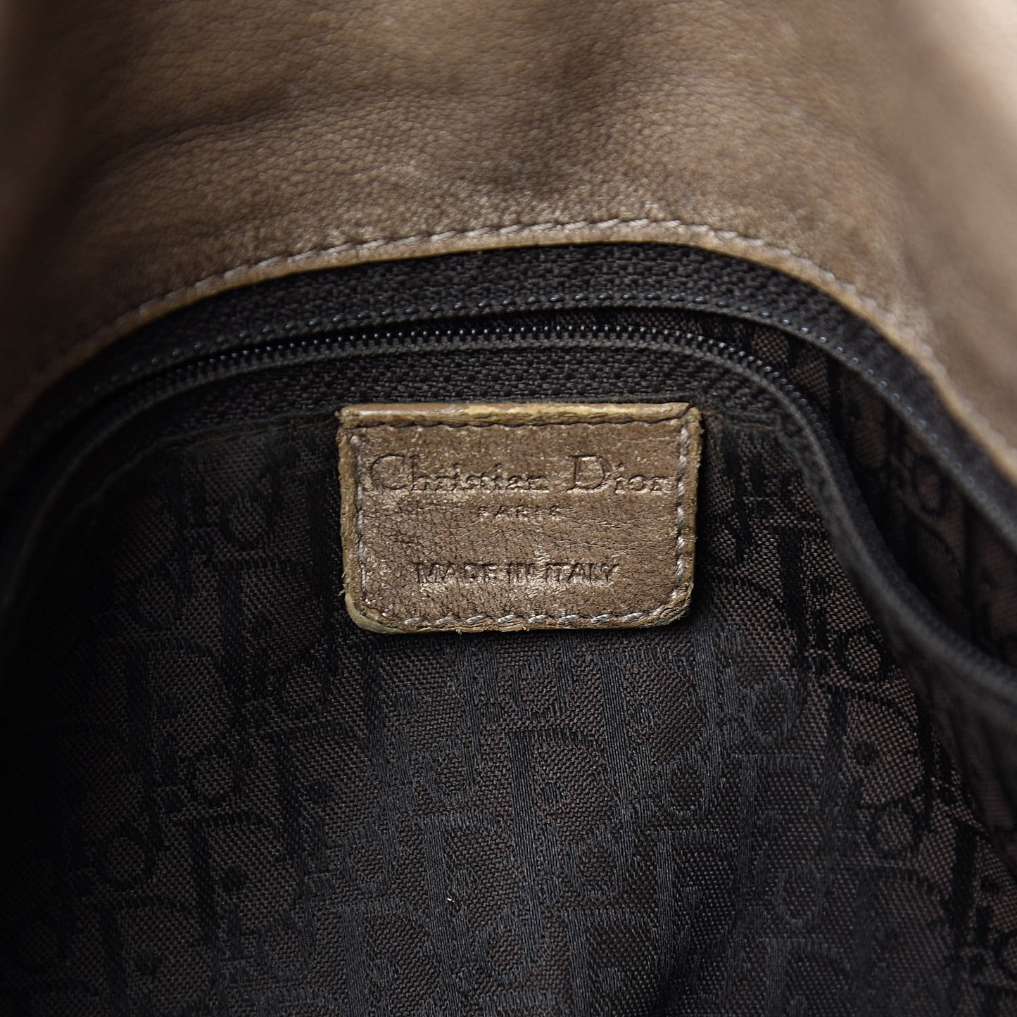 Lambskin Cannage Shoulder Bag Bronze