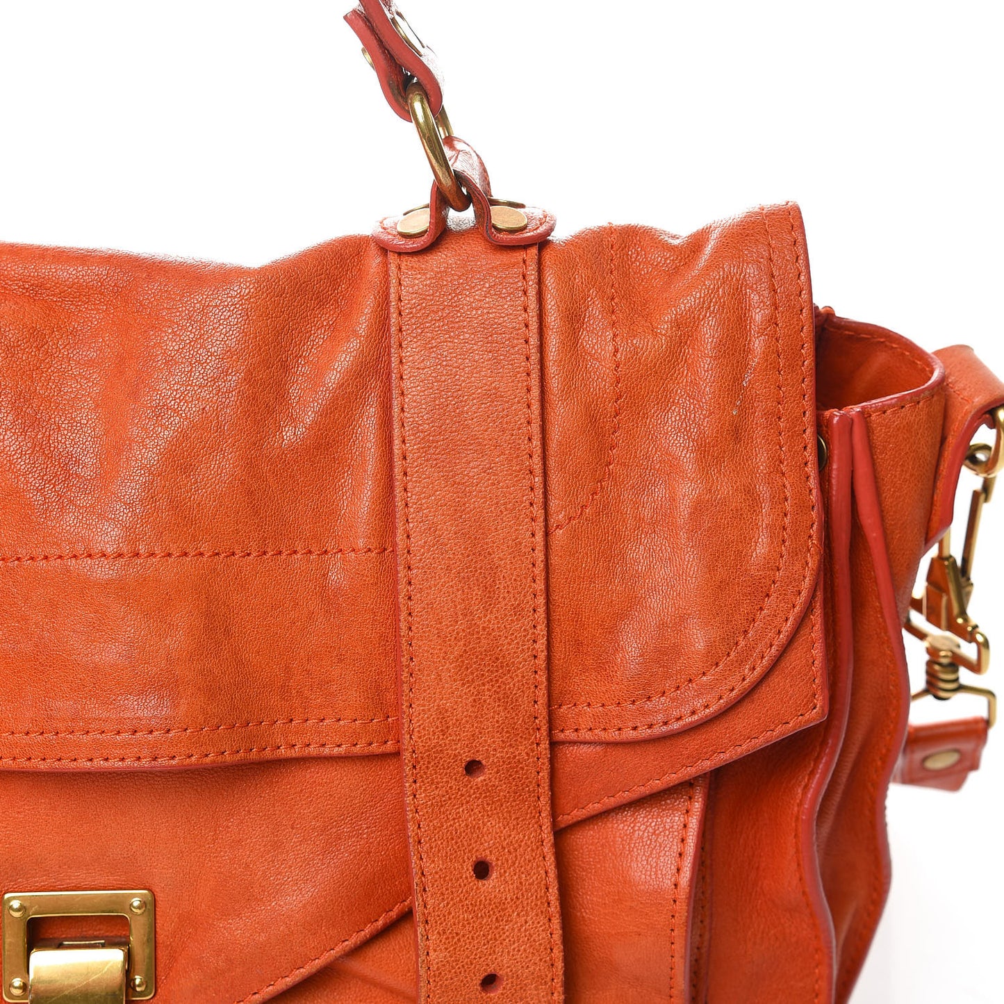 Lambskin Medium PS1 Satchel Orange Pepper