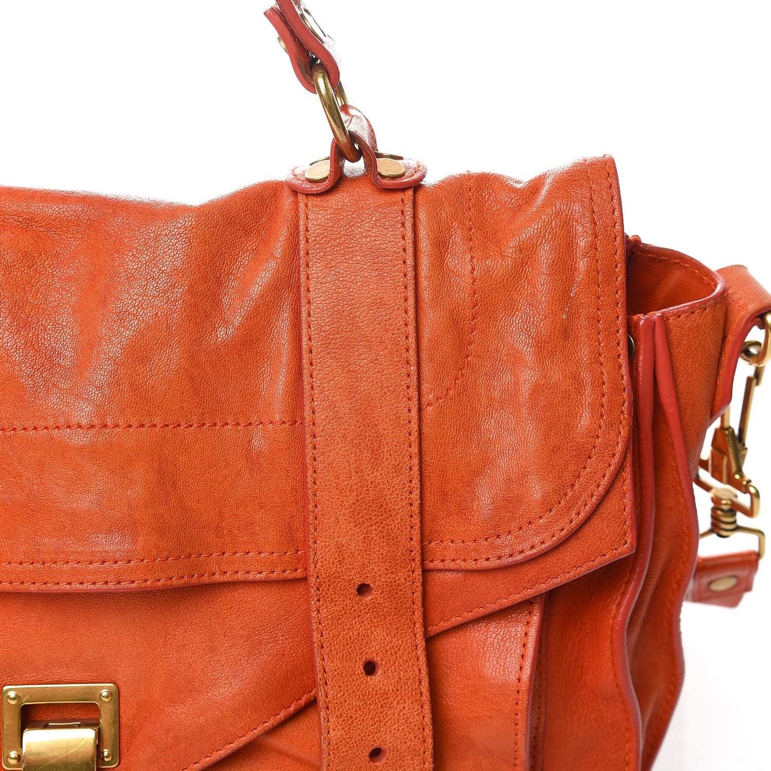 Proenza Schouler Lambskin Medium PS1 Satchel Orange Pepper 12 of 13