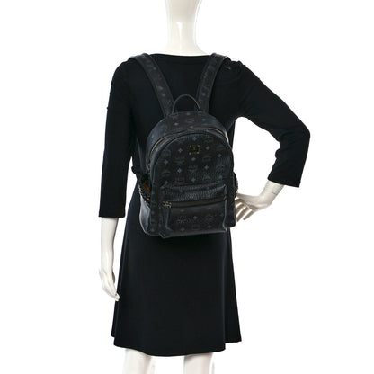 MCM Visetos Small Side Stud Stark Backpack Black 2 of 9