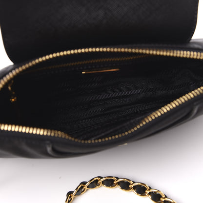Prada Tessuto Nylon Saffiano Crossbody Bag Black 4 of 9