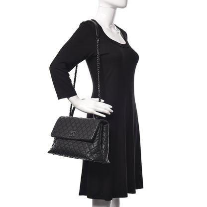 Chanel Caviar Quilted Medium Coco Handle Flap Black 2 of 13