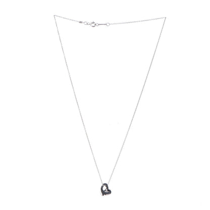 Tiffany Sterling Silver Elsa Peretti Full Heart Pendant Necklace 3 of 7