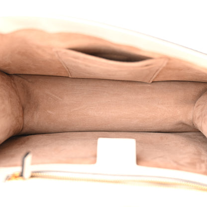 Gucci Calfskin Floral Medium Sylvie Top Handle Bag Off White 5 of 12