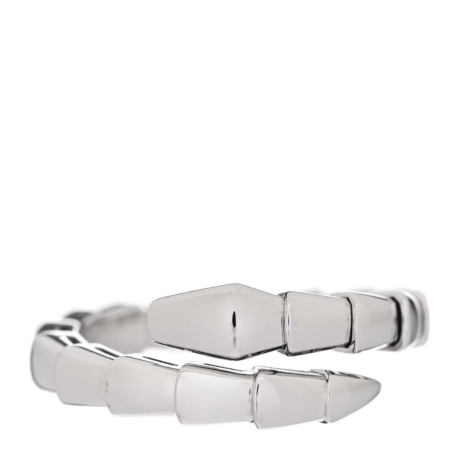 Bulgari 18K White Gold Serpenti Viper Ring L 1 of 6