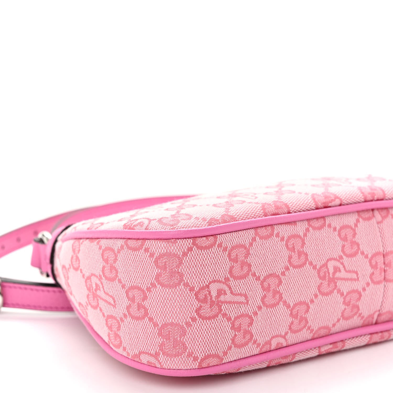 Gucci X PALACE GG Supreme Monogram Palace Textured Dollar Calfskin Shoulder Bag Pink Pale Rose Palace 8 of 9