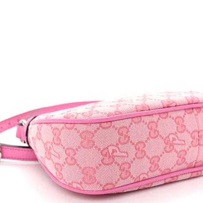 Gucci X PALACE GG Supreme Monogram Palace Textured Dollar Calfskin Shoulder Bag Pink Pale Rose Palace 8 of 9
