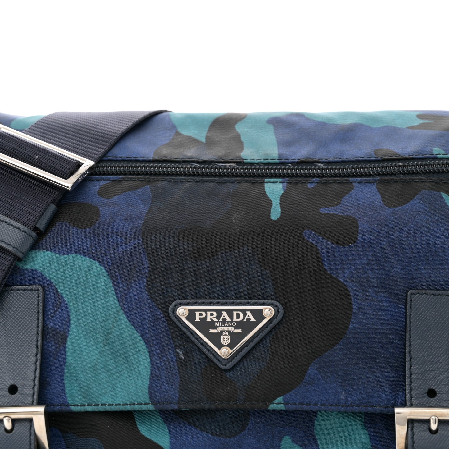 Tessuto Nylon Camouflage Messenger Bag Royal