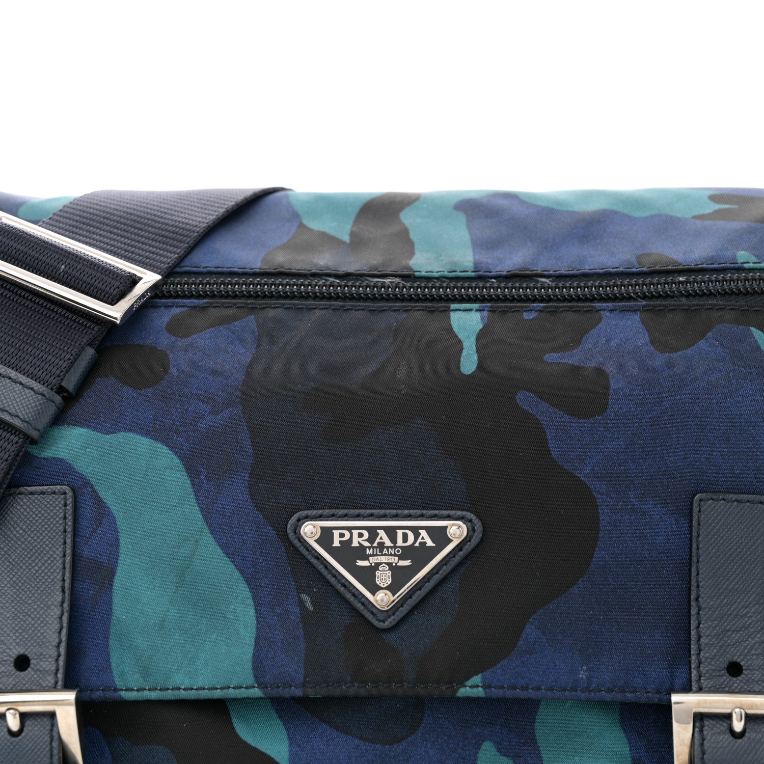 Prada Tessuto Nylon Camouflage Messenger Bag Royal 8 of 13