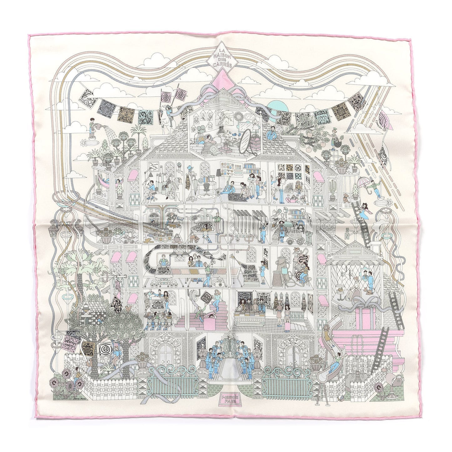 Silk La Maison des Carres Scarf 45
