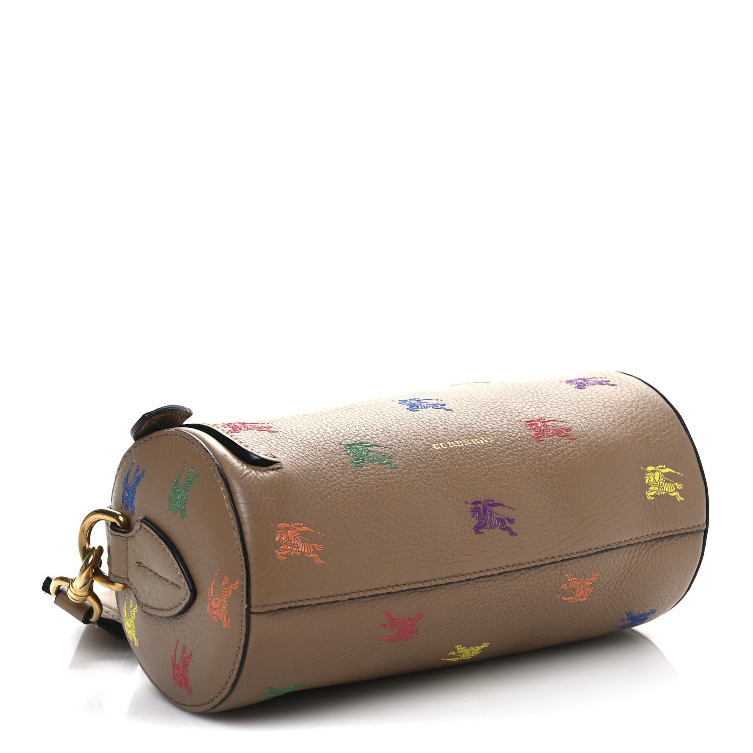 Burberry Grained Calfskin EKD The Barrel Bag Light Camel 4 of 10