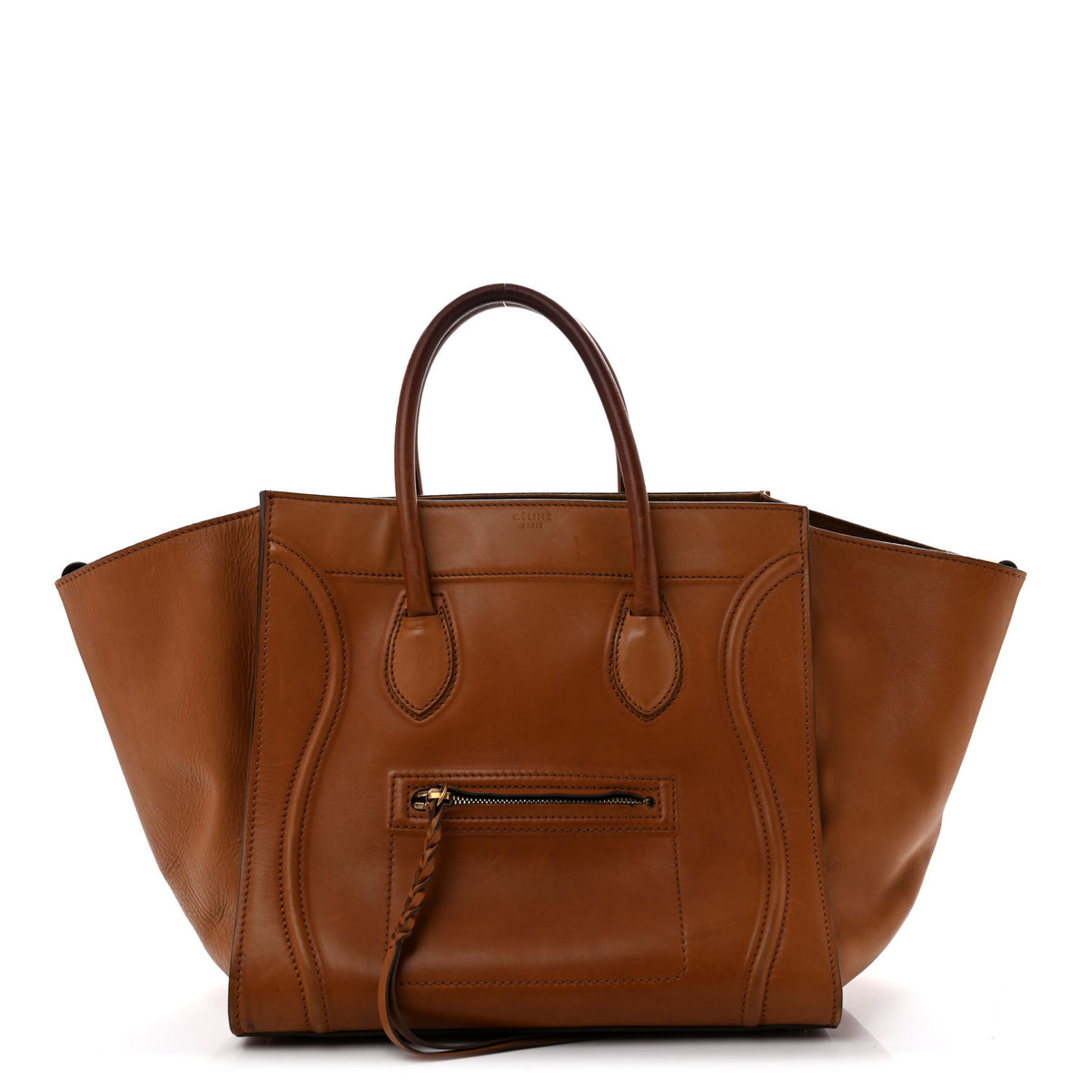 Natural Calfskin Medium Phantom Luggage Tan