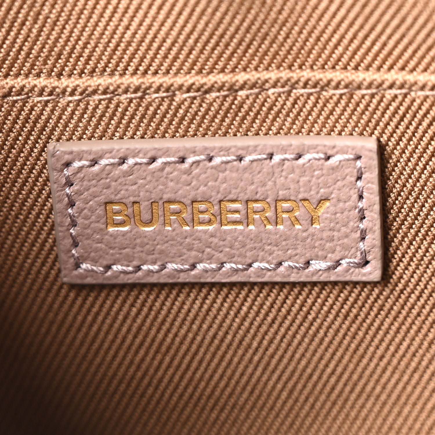 Burberry Calfskin House Check Large Camera Bag Grey Mink 1884279