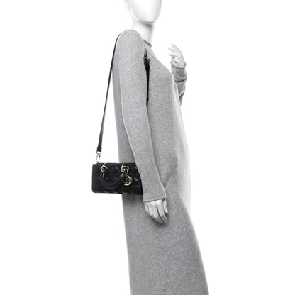 Christian Dior Lambskin Cannage Small Lady D-Joy Black 2 of 9