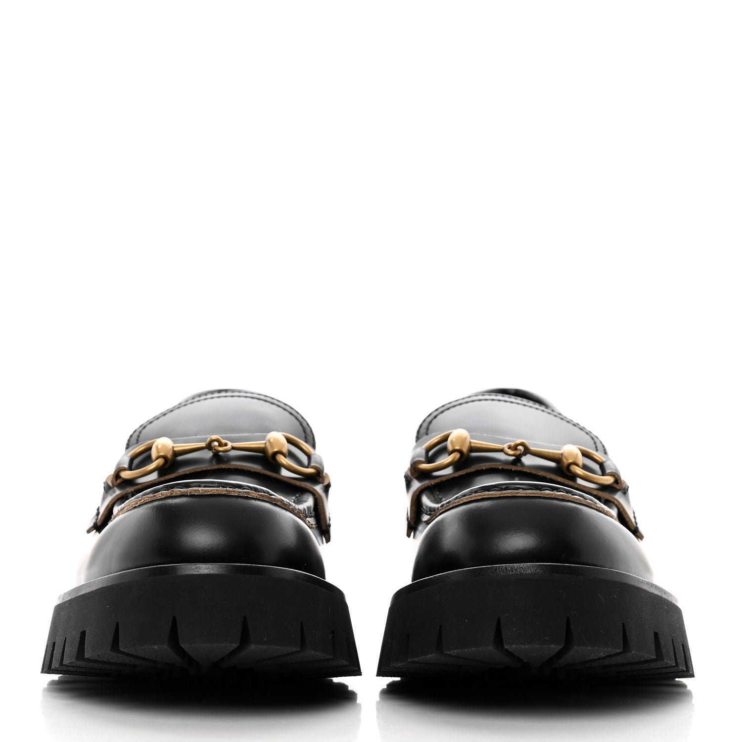 Gucci Cordovan Lux Womens Harald Horsebit 25mm Platform Loafers 37 Black 2 of 8