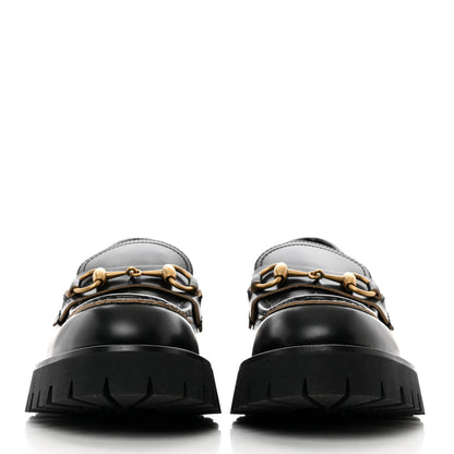 Gucci Cordovan Lux Womens Harald Horsebit 25mm Platform Loafers 37 Black 2 of 8