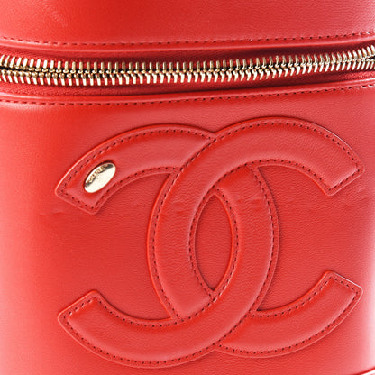Chanel Lambskin Timeless Vanity Cosmetic Case Red 13 of 13