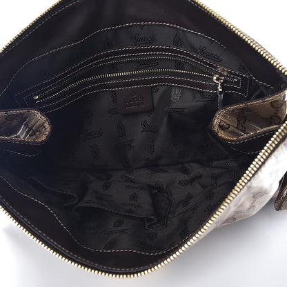 Gucci Crystal Monogram Large Hysteria Clutch Brown 5 of 7