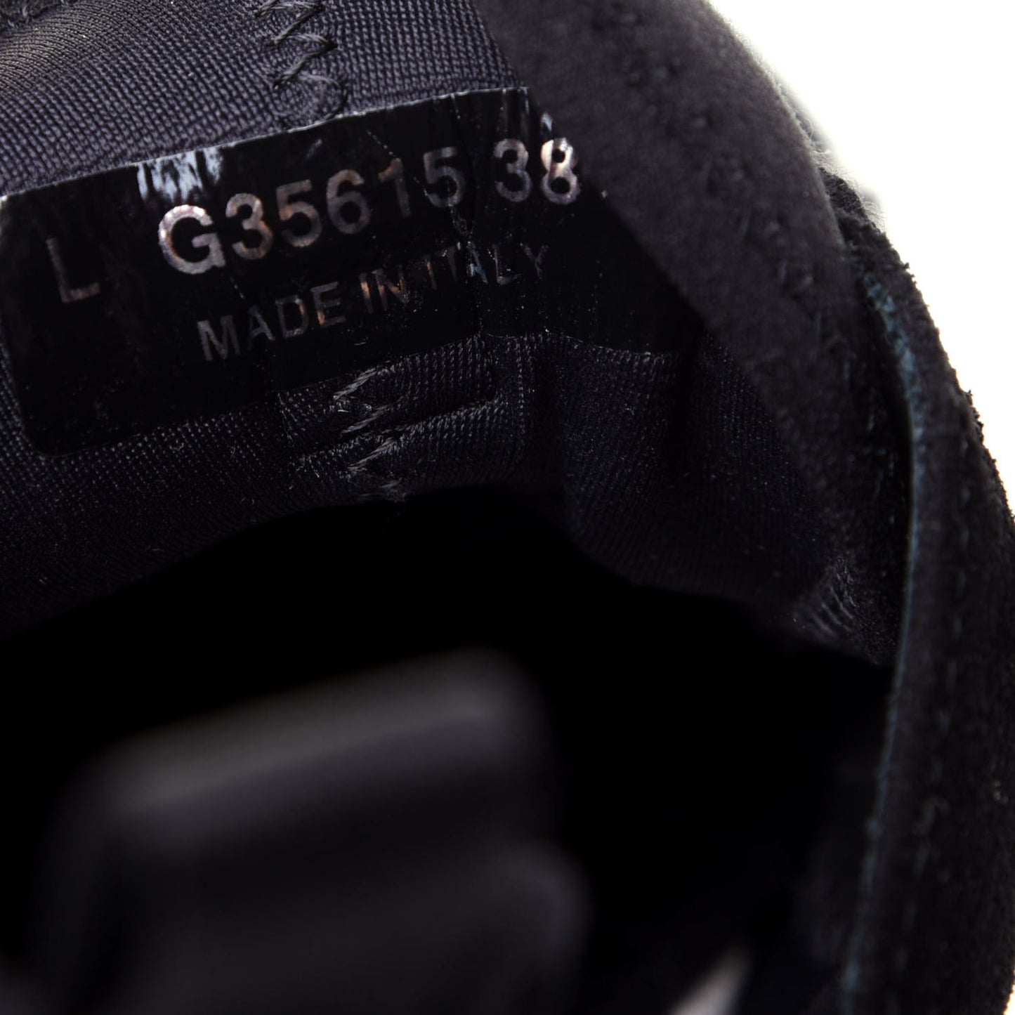 Fabric Calfskin Suede CC Sneakers 38.5 Black
