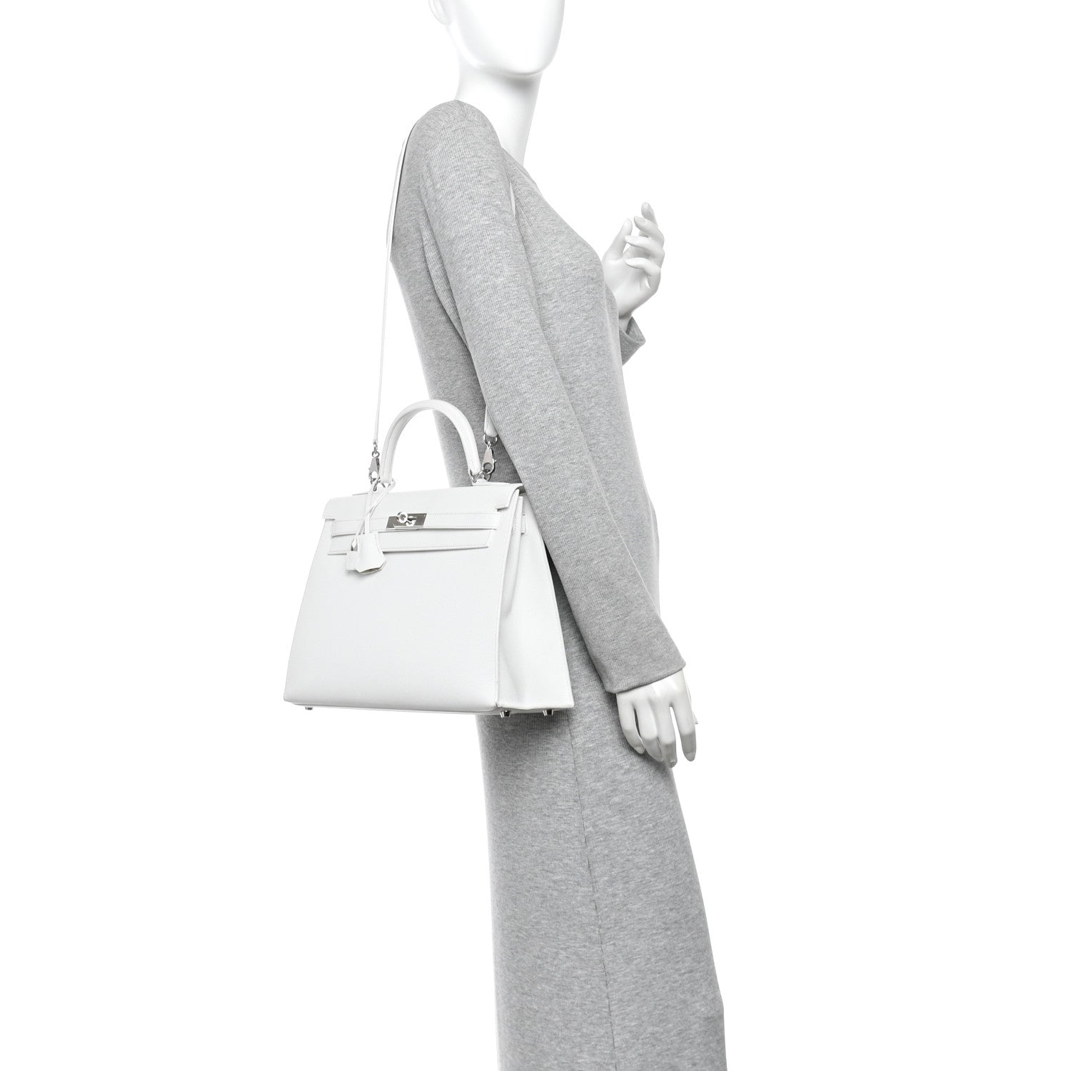 Hermes Epsom Kelly Sellier 32 White 2 of 12