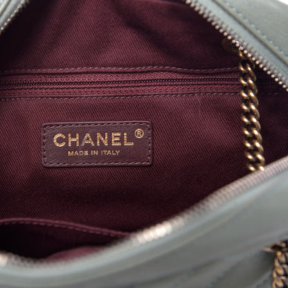 Chanel Sheepskin Quilted Trapezio Camera Case Green 7 of 12